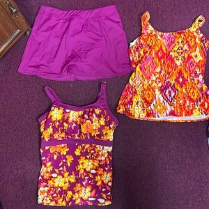 EUC Denim&Co three-piece swimsuit..